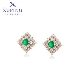 Xuping Jewelry New Arrivals Trendy Elegant Geometry GoId Color Unique Piering Earrings for Woman Girl Christmas Gifts X000754332