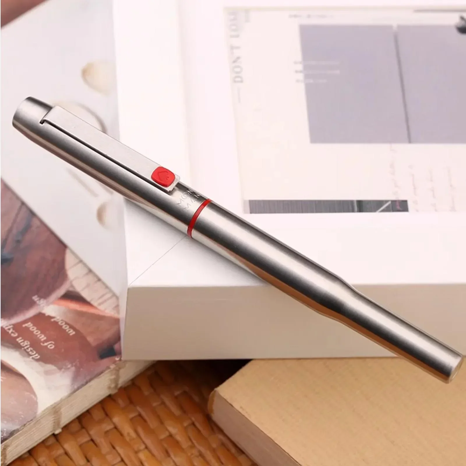 Majohn B25 Metal Fountain Pen F nib with Ink Absorber Dual purpose Design school Office writing Supplies students gift pens