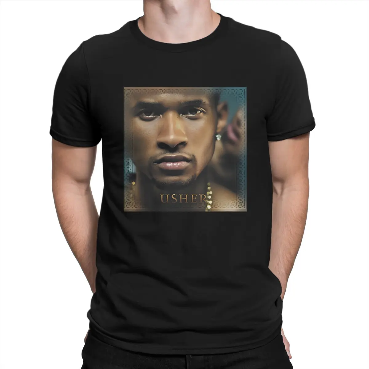 Fan T-Shirt Men U-Usher Casual Pure Cotton Tee Shirt Round Collar Short Sleeve T Shirt Gift Clothes