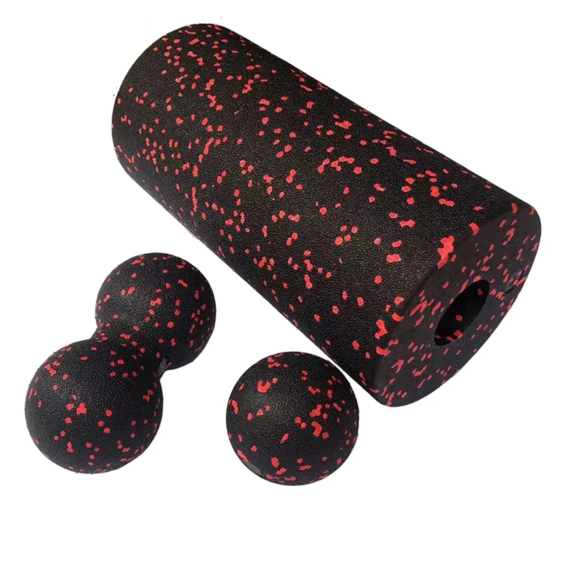 3PCS Yoga Roller Massage Peanut Ball Set EPP Fitness Foam Column For Back Pain Deep Tissue Stretching Muscle Relax Easy To Use