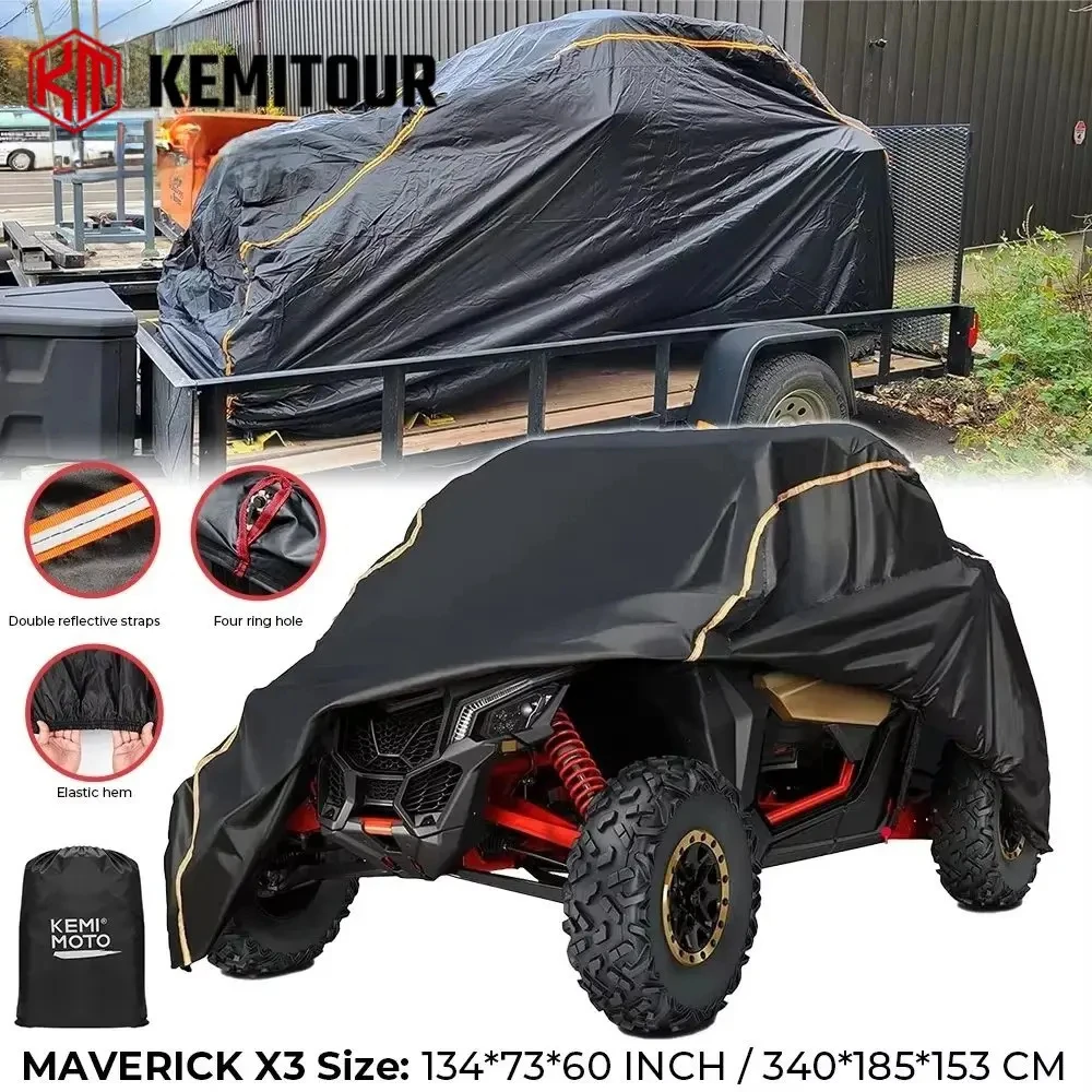 for Can Am Maverick X3 R RR 4x4 XMR XRC XDS Turbo DPS Universal UTV Utility Vehicle Storage Cover 2-Doors 2017-2026