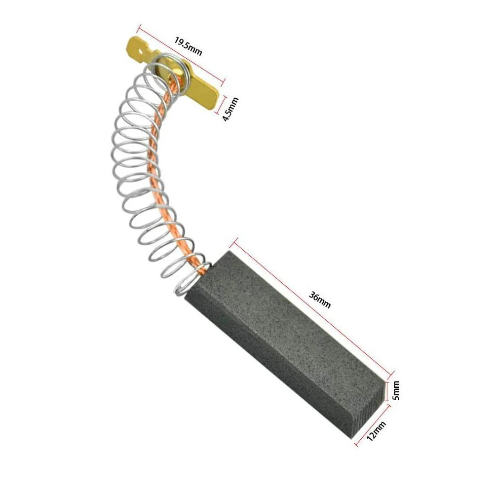 2 szt. Szczotki węgiel silnikowy podkładki do BOSCH NEFF do pralki SIEMENS 36x12.5x5mm węgiel silnikowy zamienne szczotki