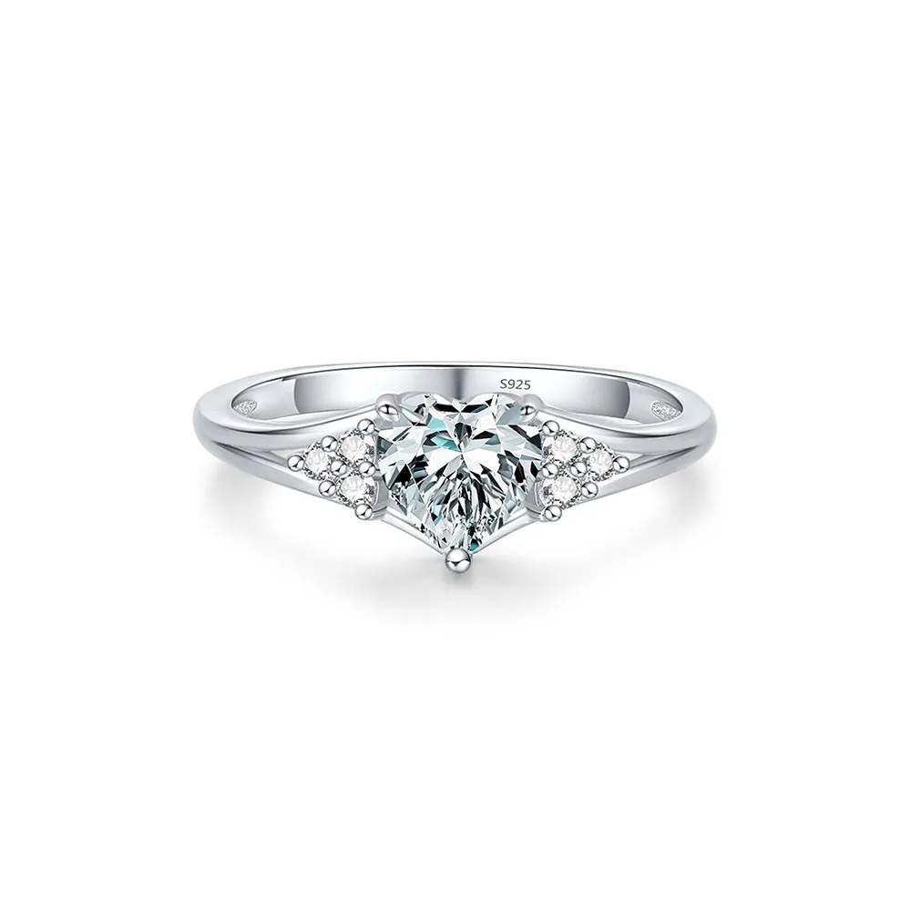 Apexelle Brand Luxury Jewelry 925 Sterling Silver Rings Pave Setting Zircon Band For Women Daily Wear Trendy Jewelry