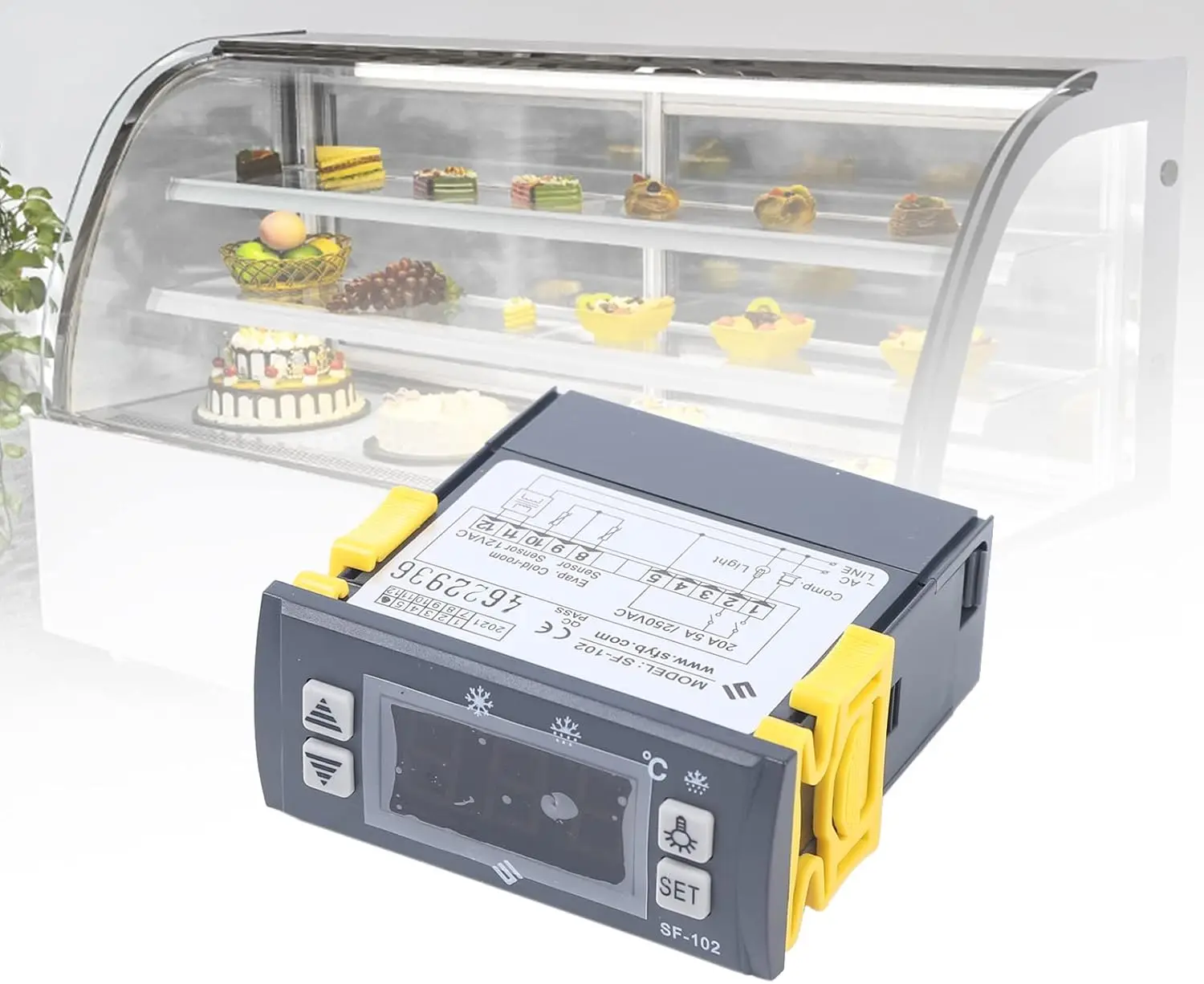 SF-102 ترموستات الثلاجة ذكي العرض، 110 فولت 60 هرتز شاشة ديجيتال إلكترونية متحكم في درجة الحرارة ترموستات