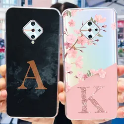 For Vivo S1 Pro 1920 Case Fashion Letters Clear Coque Soft Bumper For Vivo V17 Russia V1945A V1945T Cover Vivo X50 Lite Y9s Capa