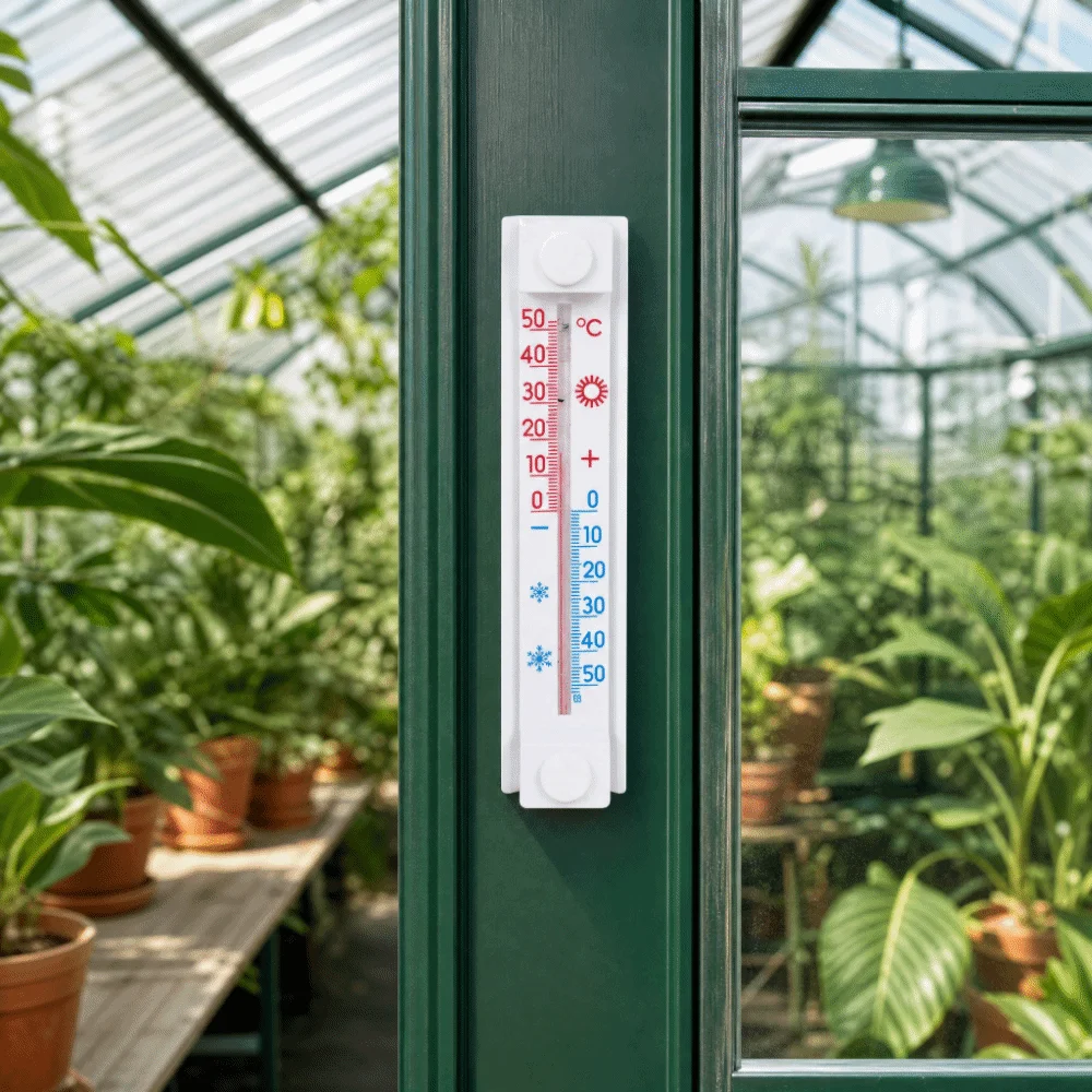 Portable Plastic Garden Thermometer Wall Hanging with Colour Coded thermometer 50°C to -50°C Digital Freezer Thermometer Home