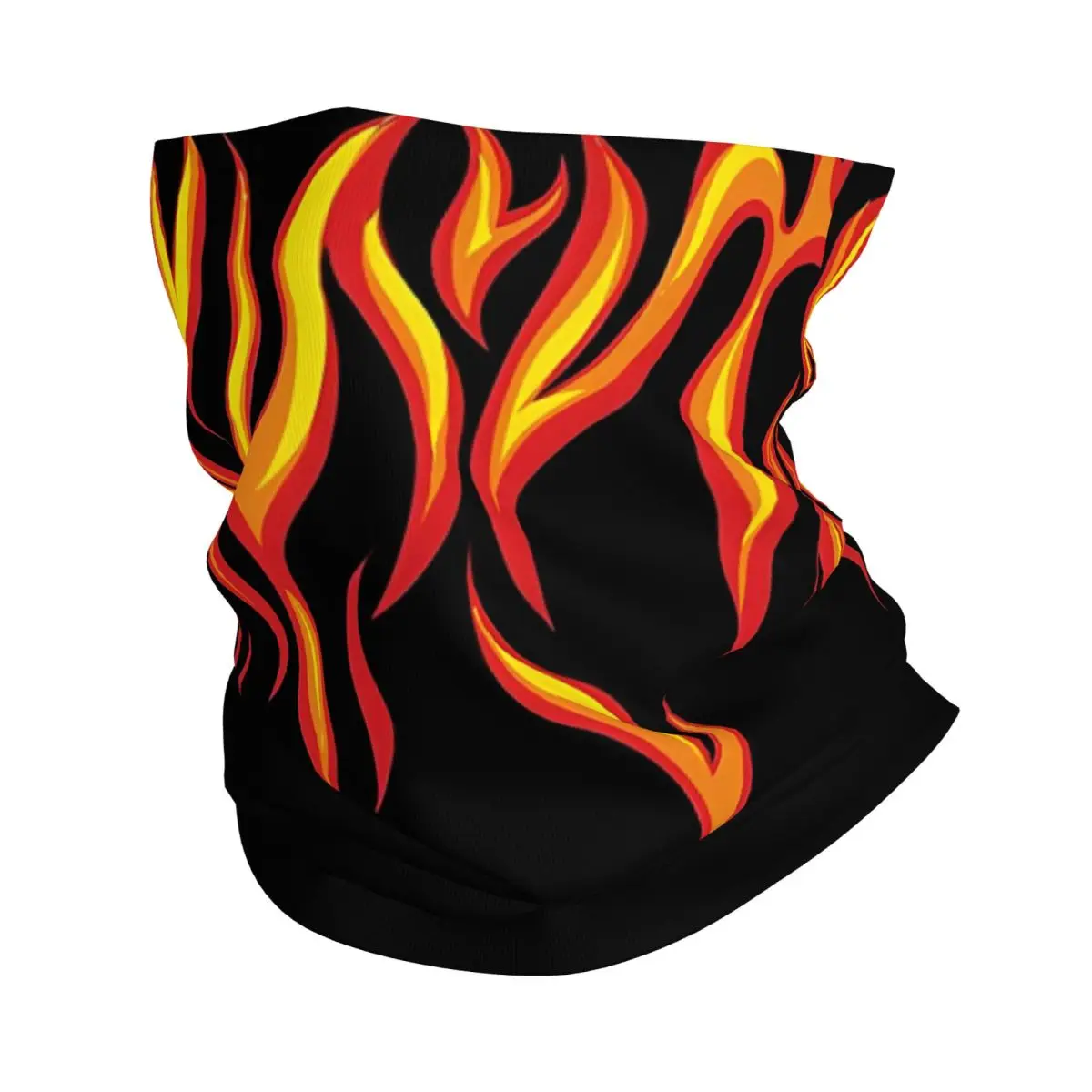 Fire Flames Bandana Neck White Scarf Multi-use Headwear Fishing Unisex Adult Winter