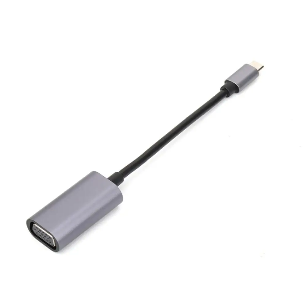 USB C에서 VGA 오디오 케이블 어댑터, C 타입에서 VGA 변환기 어댑터 케이블, TV 모니터 프로젝터 프로젝션 스크린 재생용