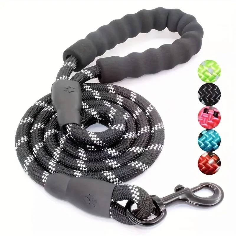 Pet Traction Reflective Round Rope Double Layer Heavy Duty Explosion-Proof Dog Leash Dog Chain Does not Bind Hand Traction Belt