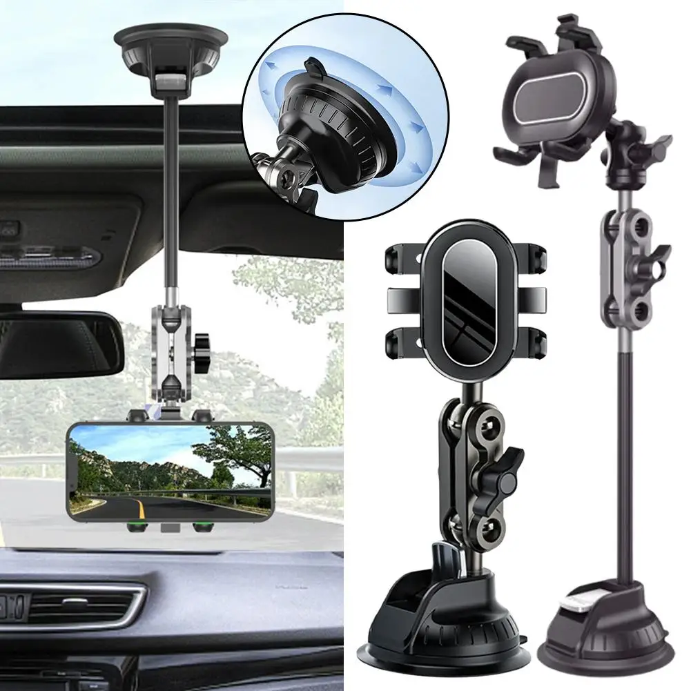 Car Phone Mount Video Recording Universal Magic Arm Suction Car Phone Holder Mount Windshield Window Glass Vlog Shooting