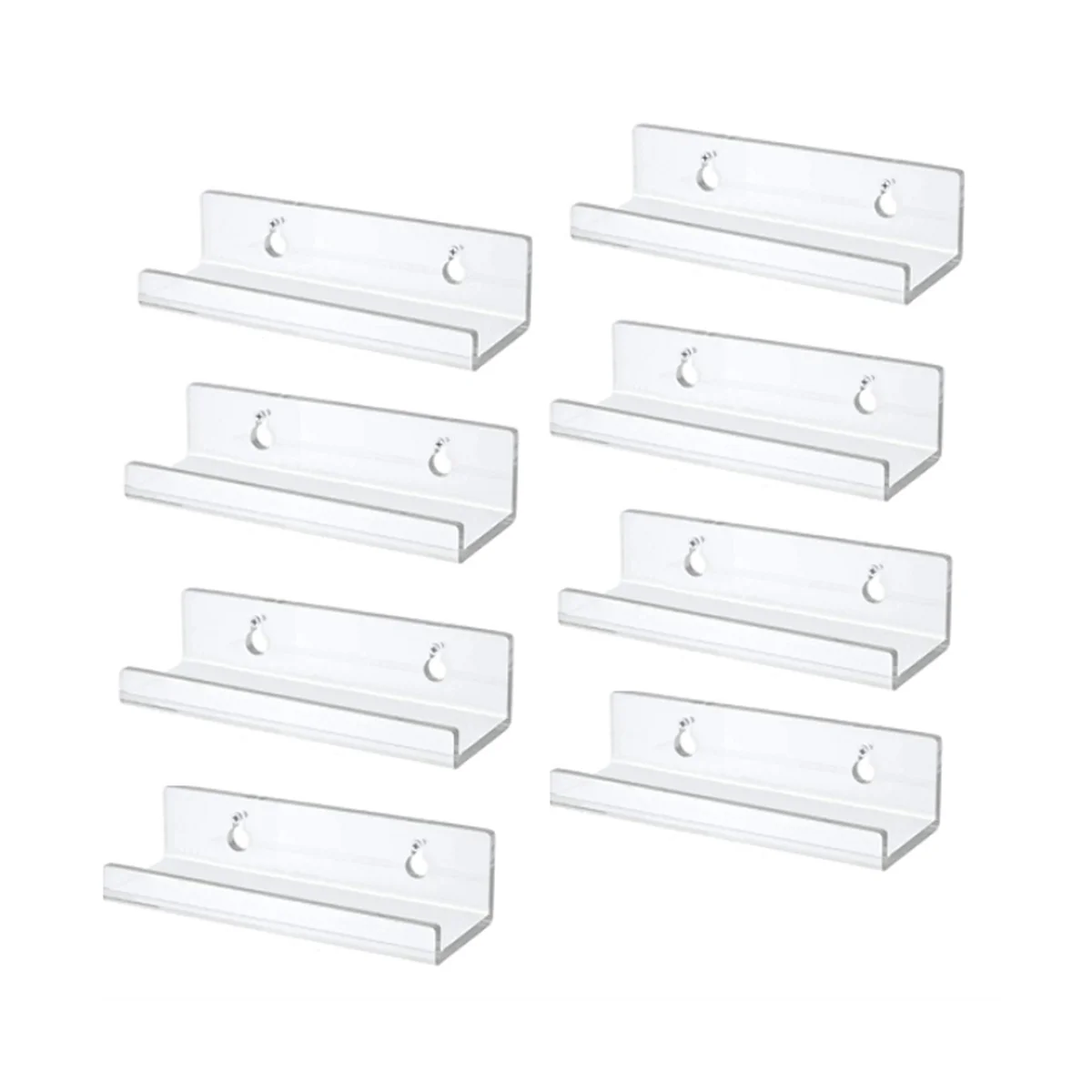 

Прозрачная виниловая полка для записей, настенное крепление, 8 упаковок, акриловый держатель для записей, виниловая полка для записей