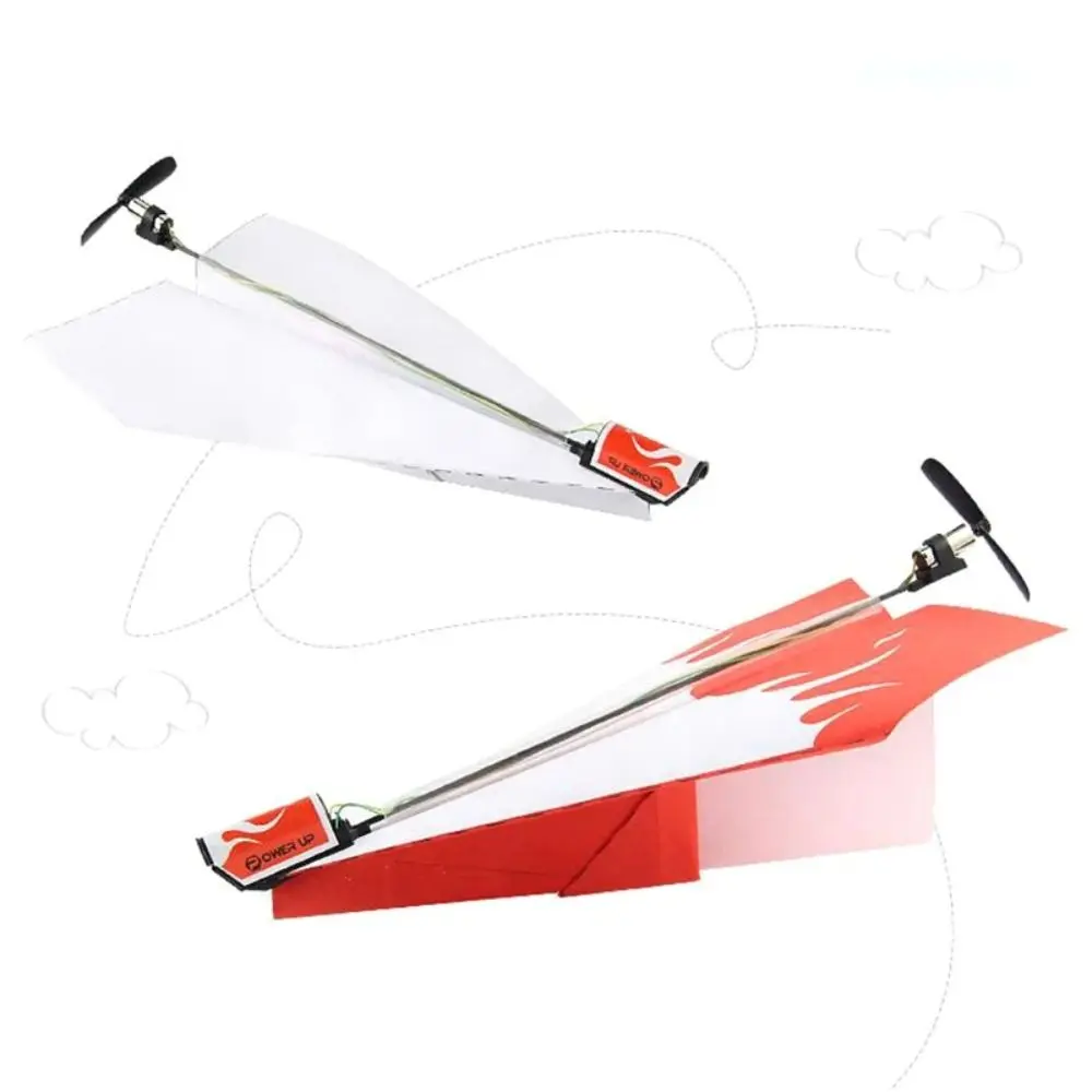 Modello elettrico di aeroplano da lancio a mano Potenza del motore Sviluppa la cognizione Aereo di carta pieghevole Aereo educativo fai-da-te Aereo di carta