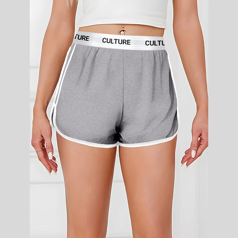 Summer Women's Shorts Casual Pure Ribbon Webbing with Structure Ladies Pants Fashion Female Clothing Slim Sports Wear