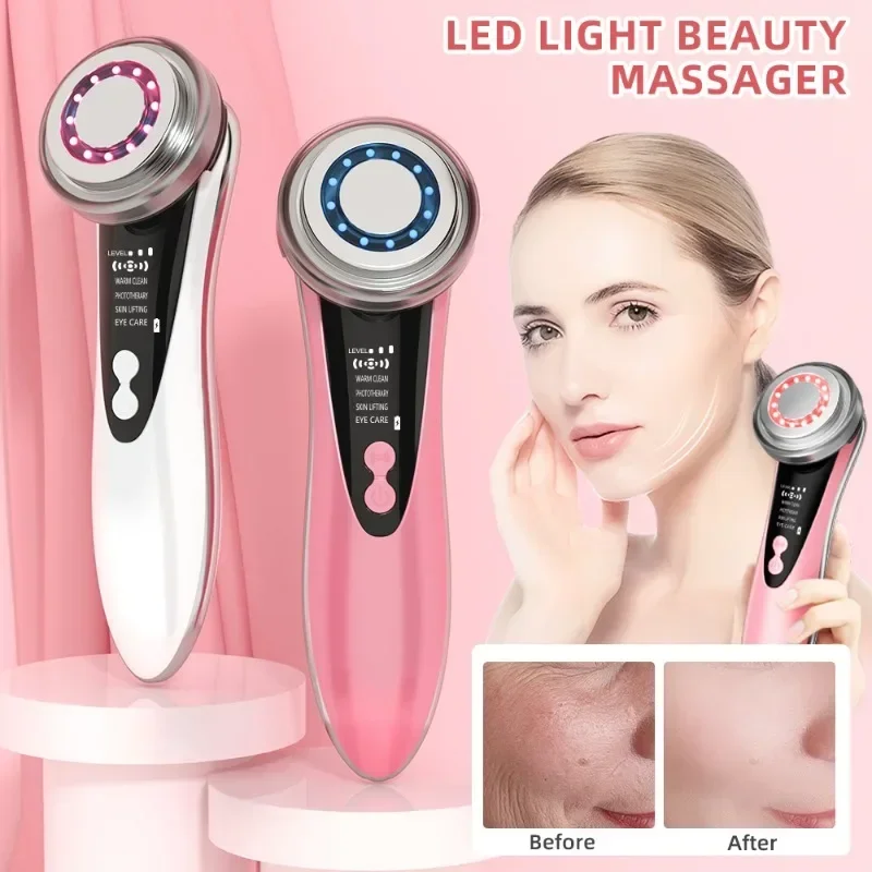 Women Beauty Personal Care Products Led Electric Microcurre Face Massager Hot and Cold Face Beauty Equipment