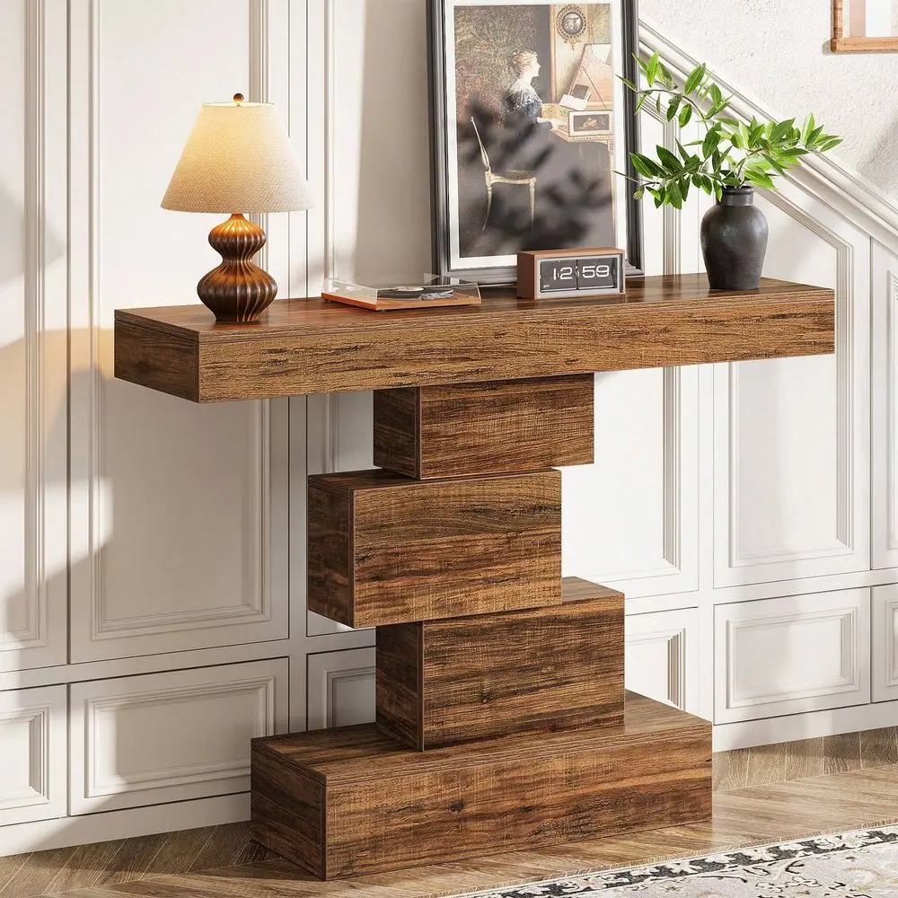 

42.5Inch Modern Console Table, Narrow Wood Entryway Table Accent Table For Living Room, Hallway, Entrance