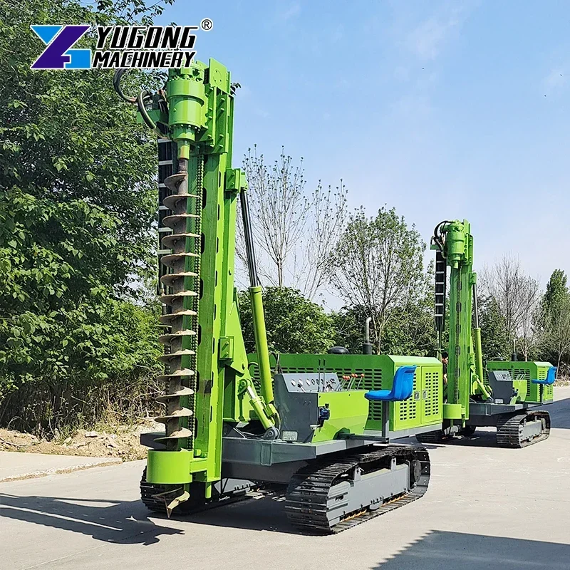 Hot Sale Solar Driver Pile Helical Screw Pile Driver Hydraulic Track Machine Pile Driver 8 Ton Price