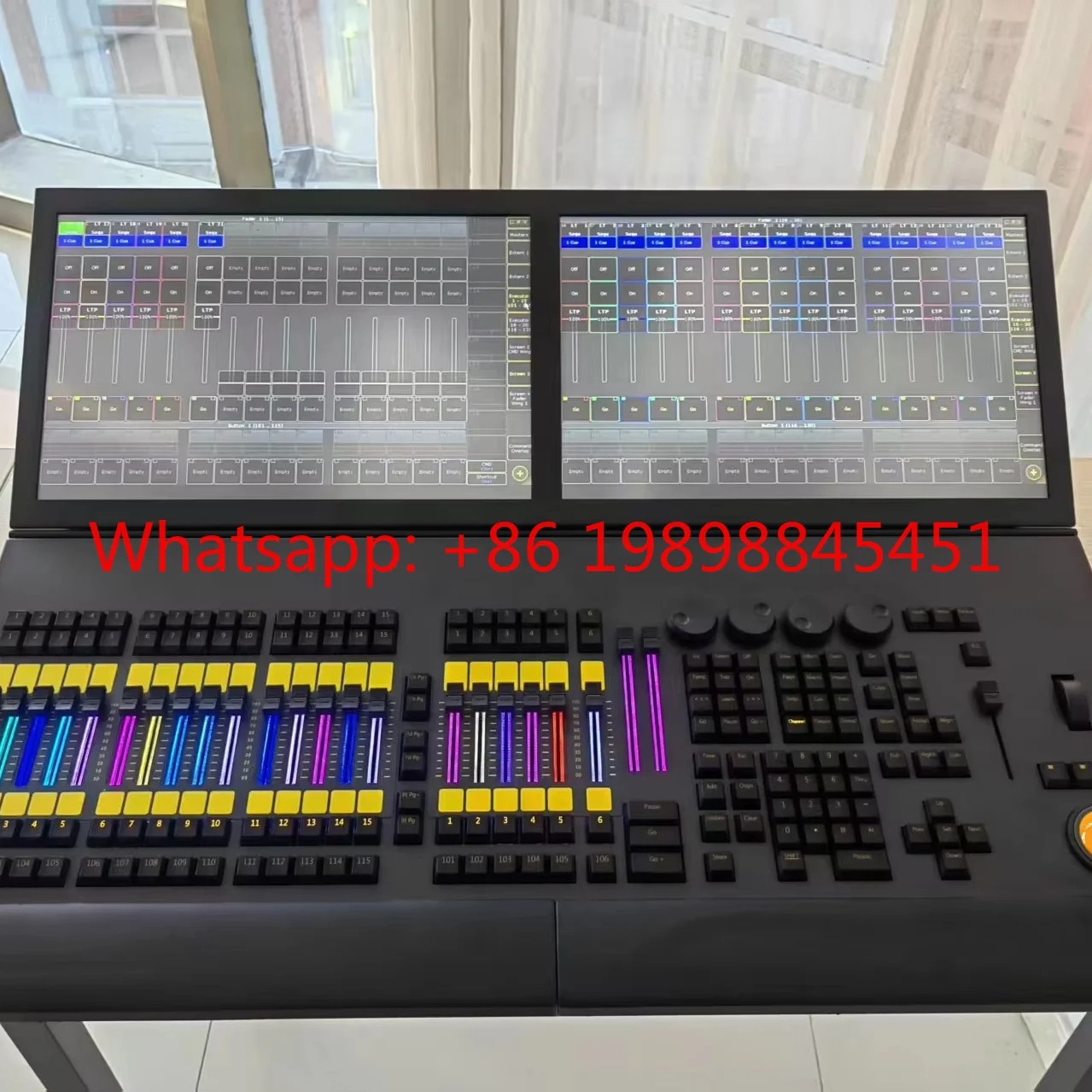 Grand MA2 DMX Controller, I7 CPU 8GB RAM 120G SSD Stage Lighting Console, RGB Back Light DMX512