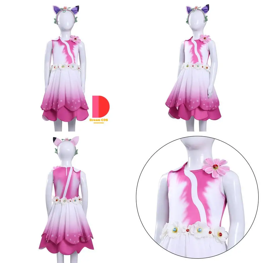 

Cute Anime Character Cosplay Costume Fairy Transformation Dress Pink Kids Dress Cute Role Play Outfit for Halloween Party Outfit