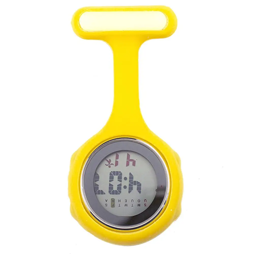 Reloj de bolsillo eléctrico con pantalla Digital, cronógrafo de bolsillo con Clip Fob, broche de enfermera, Pin colgante, 1 unidad