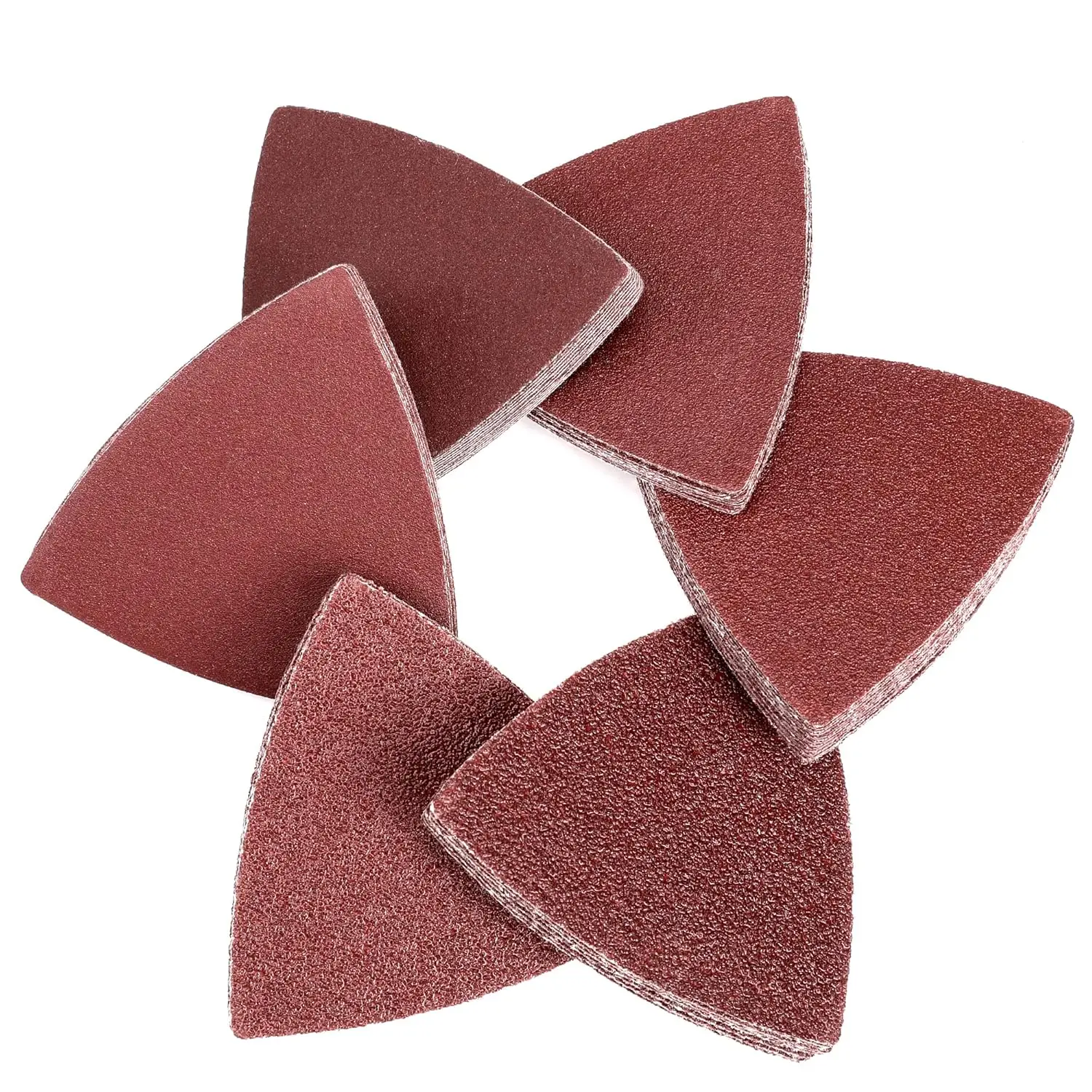 

WORKPRO 150PCS Triangle Sanding Pads, 3-1/8 Inch Hook and Loop Fit for Oscillating Multi Tool, 40/60/80/120/180/240 Grit