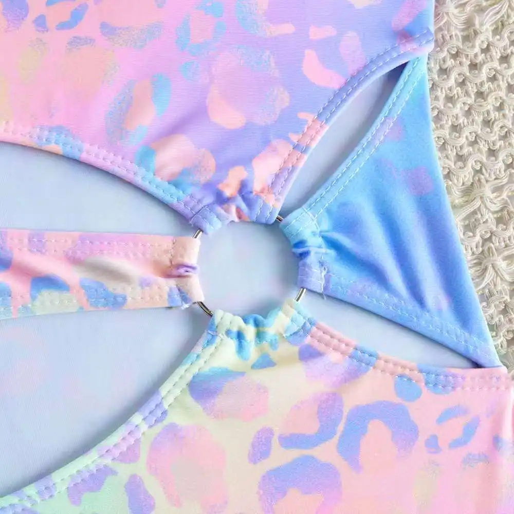 2026 Hollow Girls Swimsuit One Pieces Strappy Kids Swimwear Female Children's Bathers Bathing Swimming Swim Suit Beachwear