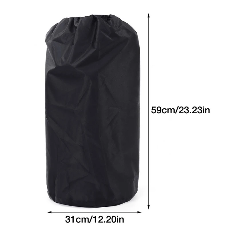 31x59cm Gas Bottle Cover Oxford Cloth Black Propane Tank Cover Outdoor Waterproof UV Resistant Dustproof Propane Can Bag