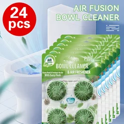 Air Fusion Automatic Toilet Bowl Cleaner Tablets 24 Pc 6 Pack PINE Scent Slow-Releasing Toilet Tank Cleaners for Deodorizing