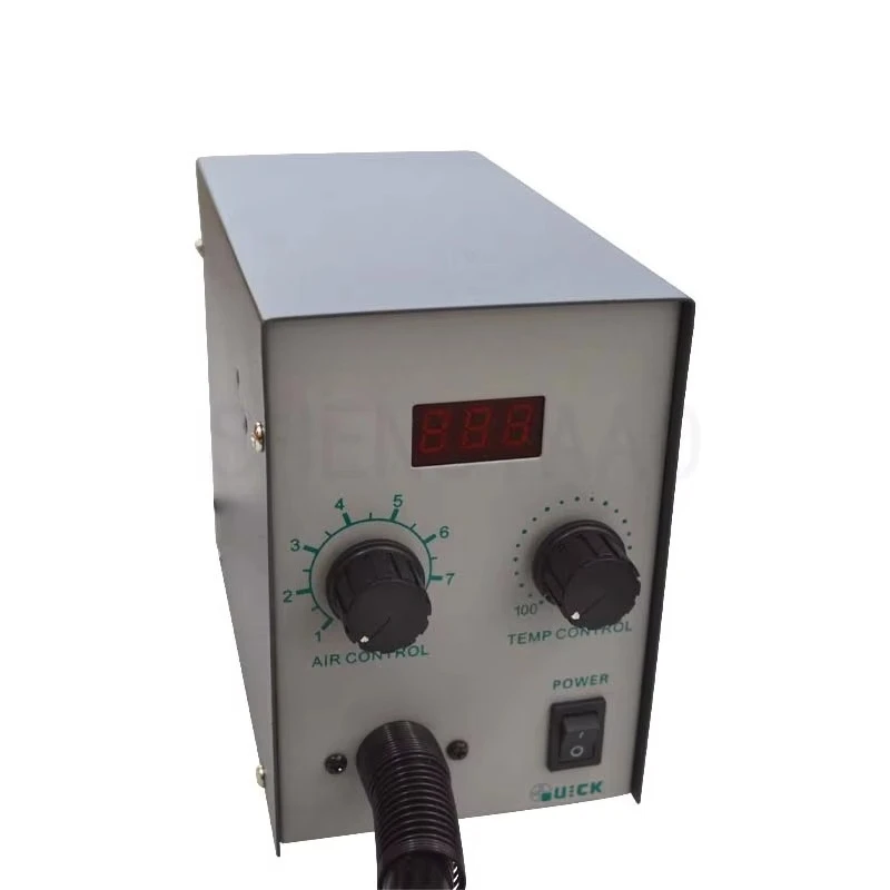 957DW+ Hot Air Gun 220v/580W Adjustable Temperature LED Temperature Digital Display with Helical Wind 1pc