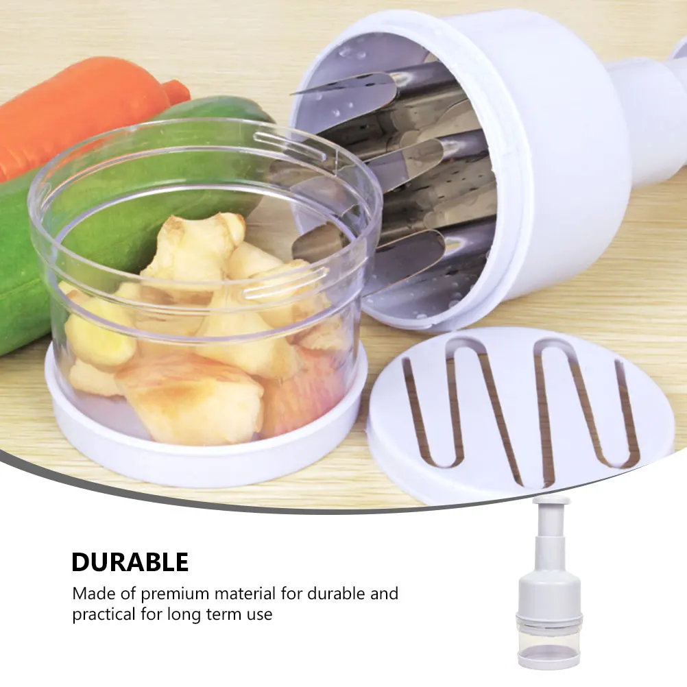 

1 pc Multi-Function Garlic Crusher Manual Garlic Press Vegetable Cutter Shredder Kitchen Gadgets Easy Clean (White)