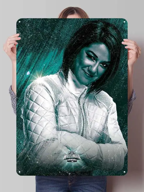 Bayley Alexa Bliss علامات معدنية المصارع الملصقات غرفة ديكور العناصر الديكور الجمالي غرفة المعيشة لوحة معدنية خمر جدار الفن