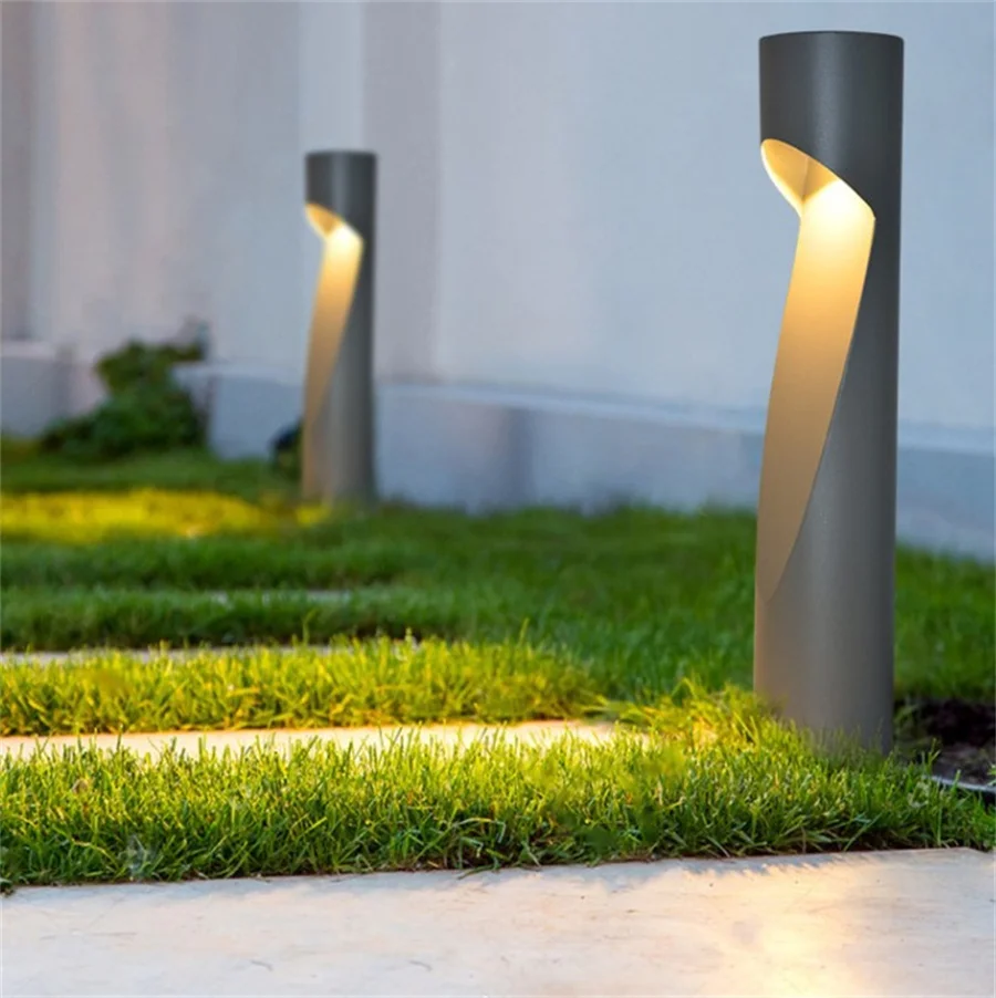 

60CM Aluminum IP54 Waterproof Garden Pillar Lights Outdoor Lawn Post Lamps Bollard Light for Porch Garden Front Yard Decor