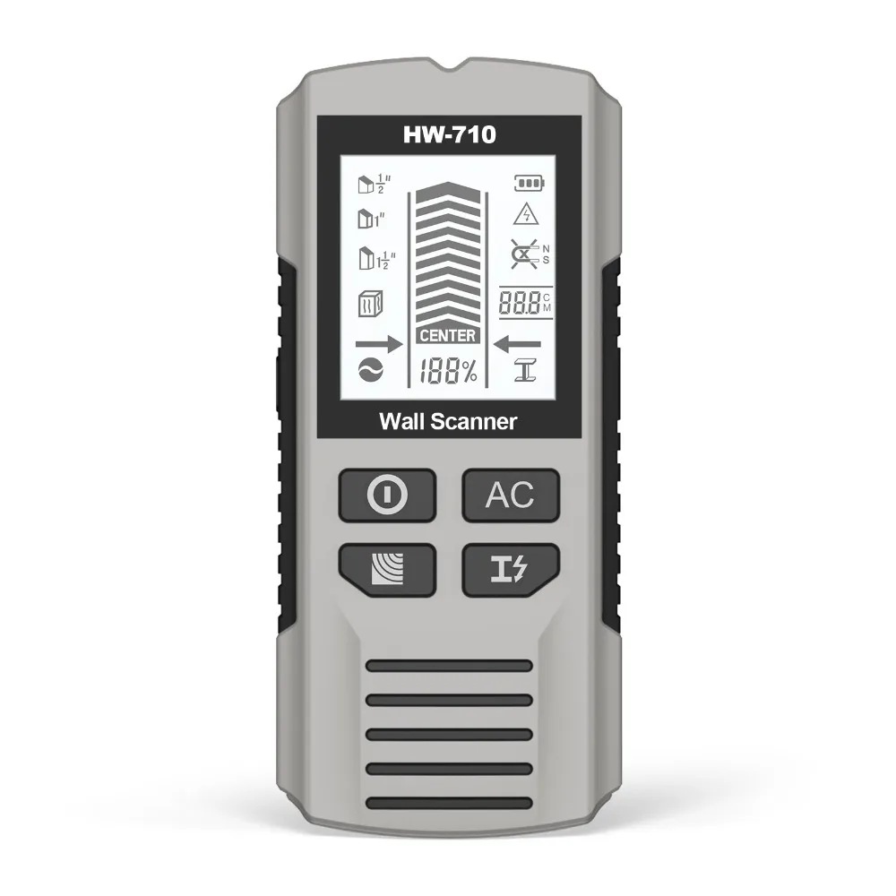 6-in-1 Stud Finder Accurately Locate Depth Tracker Handheld Metal Detector High Accuracy with LCD Display Wall Detector