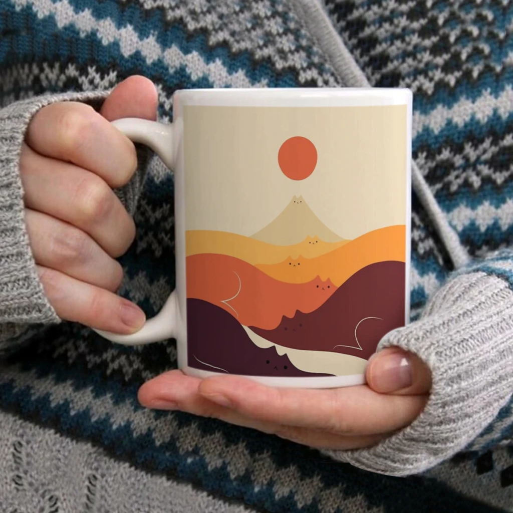 

Cat Landscape 87Coffee Mug Tea Cup 11oz Coffee Cup Funny Birthday Ceramic Mug Personalized Cup
