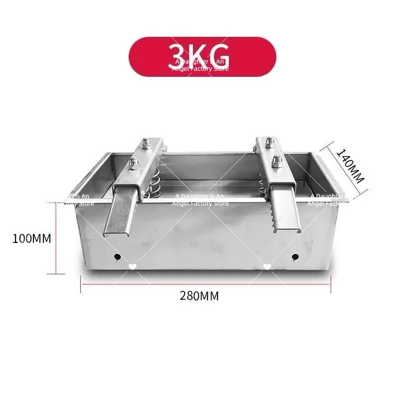 Stainless Steel Meat Pressing Mold, Double Pressure, Spring Ham, Bacon Making, Raw Meat Press Mold, 1.5kg, 2kg, 3kg, 4kg