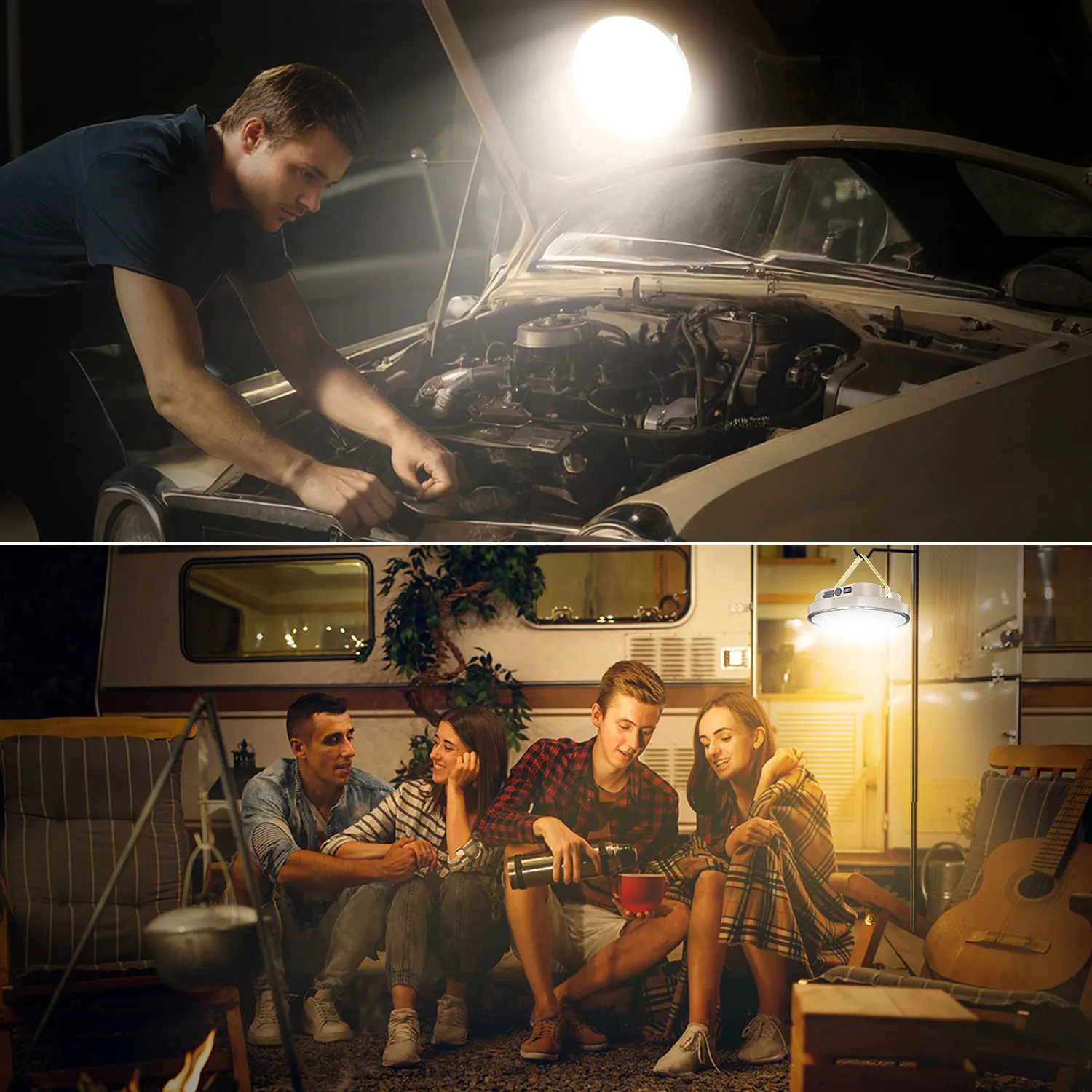 5200MAH Rechargeable Powerful Light Camping Lantern with Magnet Strong Light Portable Flashlight Tent Lamp Work LED