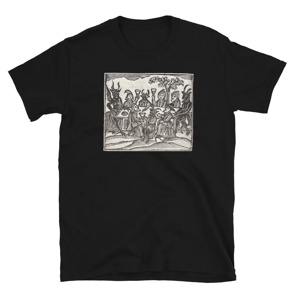 Dine with the Devil First Supper Witches Delight Printed T-Shirt