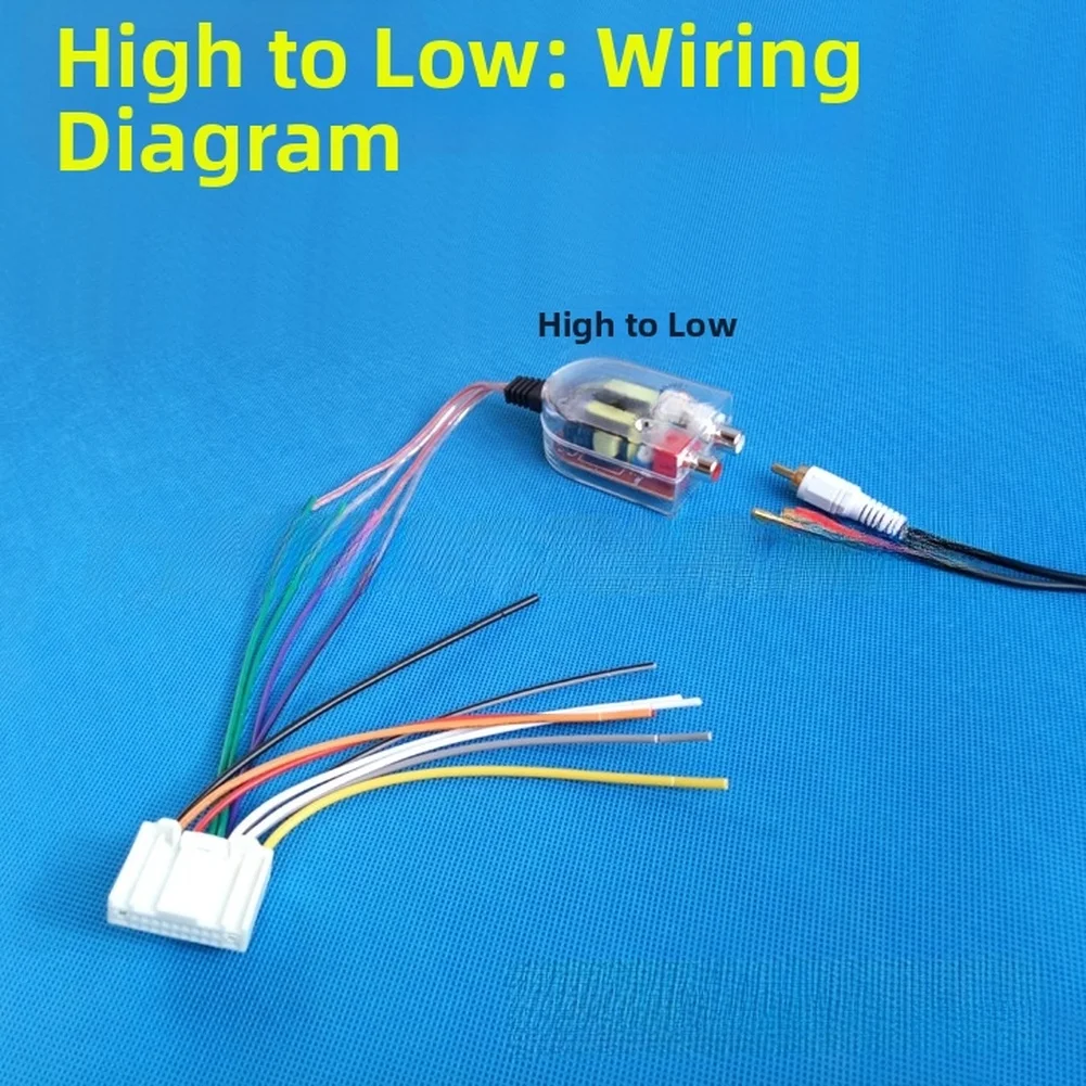 2 pcs High to Low Speaker Impedance Converter Adapter for RCA Line Level Output Compatible with Car Audio Amplifiers