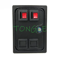 Double Token Arcade Game with Switch, Pinball Coin Acceptor, Arcade Cabinet, Basketball Machine, 25 Cent