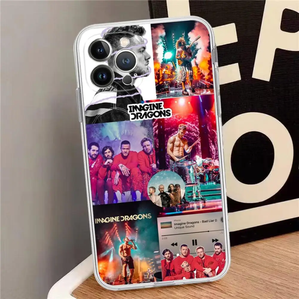 I-Imagine D-Dragons Band Phone Case For iPhone 15 14 13 12 Mini 11 Pro XS Max X XR SE 6 7 8 Plus Soft Silicone Cover