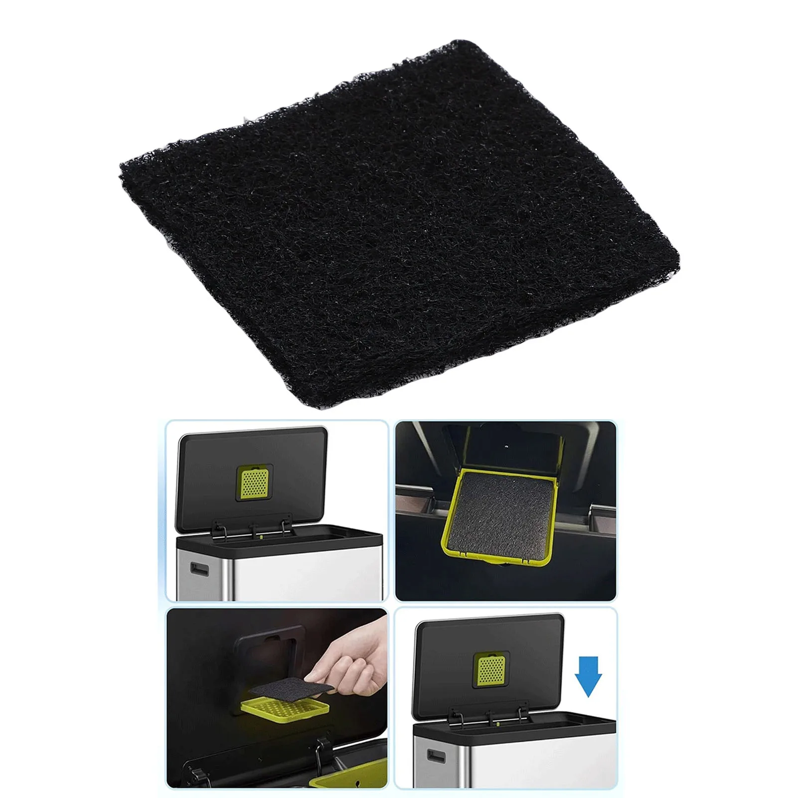 20pcs Odor Filter Refills Fit for EKO Trash Can with Built in Compartment Activated Charcoal Deodorizer Strong Charcoal Odor