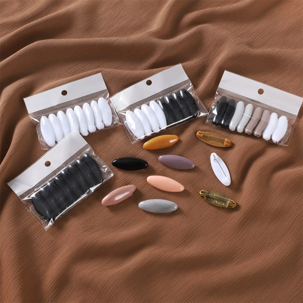 8 قطعة/المجموعة أنيقة البلاستيك بروش إبرة عالية الجودة وشاح ملحق إصلاح وشاح دبوس الأمان بلون الحجاب بروش