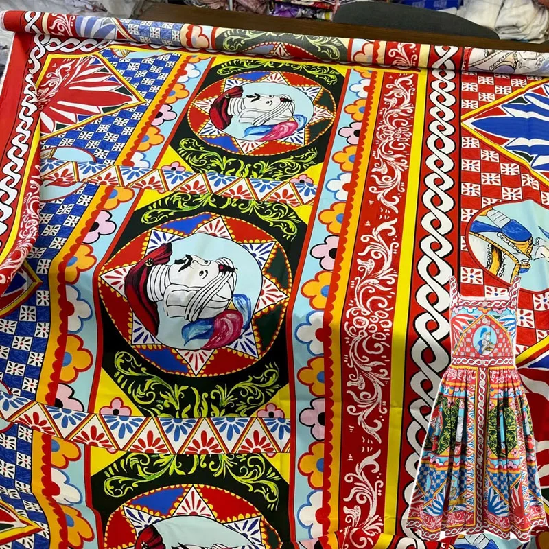 

Этнический стиль, рыцарь и решетчатый узор, поплин, хлопковый материал, ткань для женского летнего платья, ткань «сделай сам», швейный материал