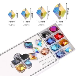Cosmic Flat Back Glass Rhinestone for Sewing Glass Large Crystal Gem Ornament DIY Sew on Stone for Dress