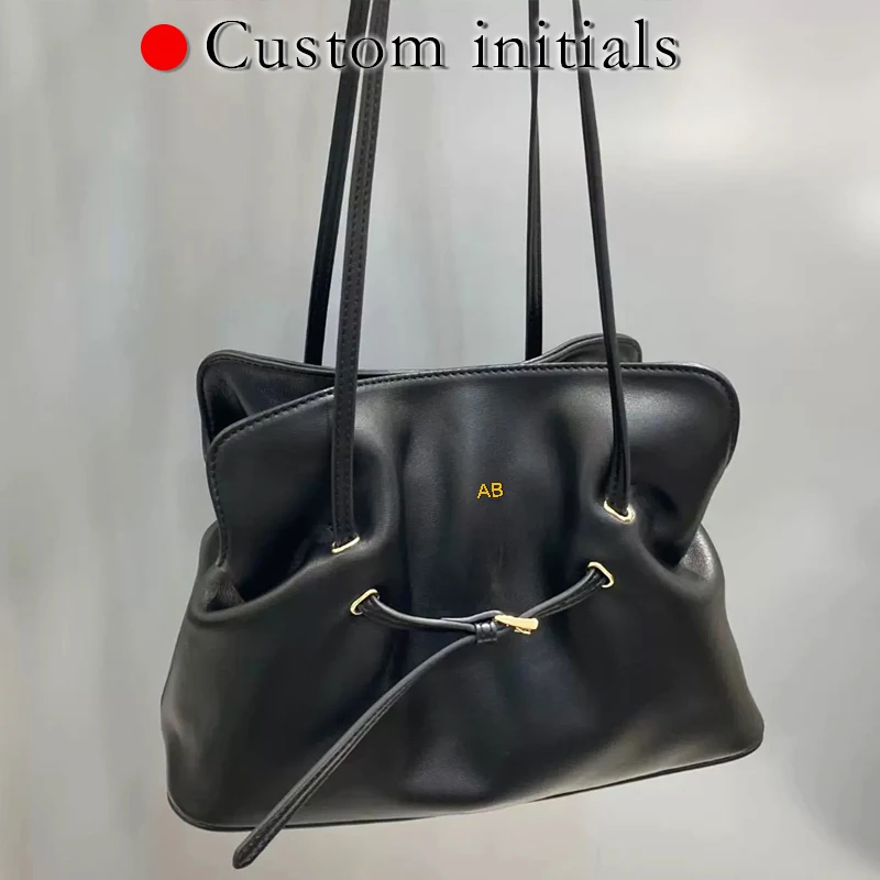 Custom Initials Cowhide Dada Nappa Small Bags For Women Luxury Designer Handbag And Purses 2025 New In Leather Underarm Shoulder