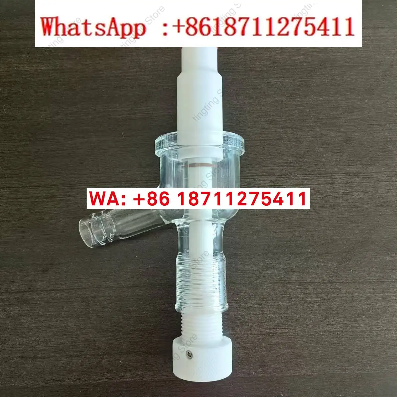80 flange full PTFE discharge bottom valve DN25 bottom valve glass reaction kettle accessories