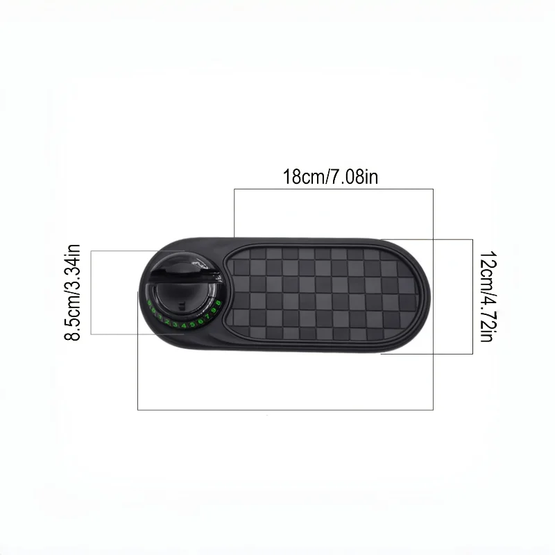 2 in 1 Car Non-Slip Dashboard Mat with Luminous Temporary Parking Number Plate Multi Function Auto Interior Anti-Skid Phone Key - view 4