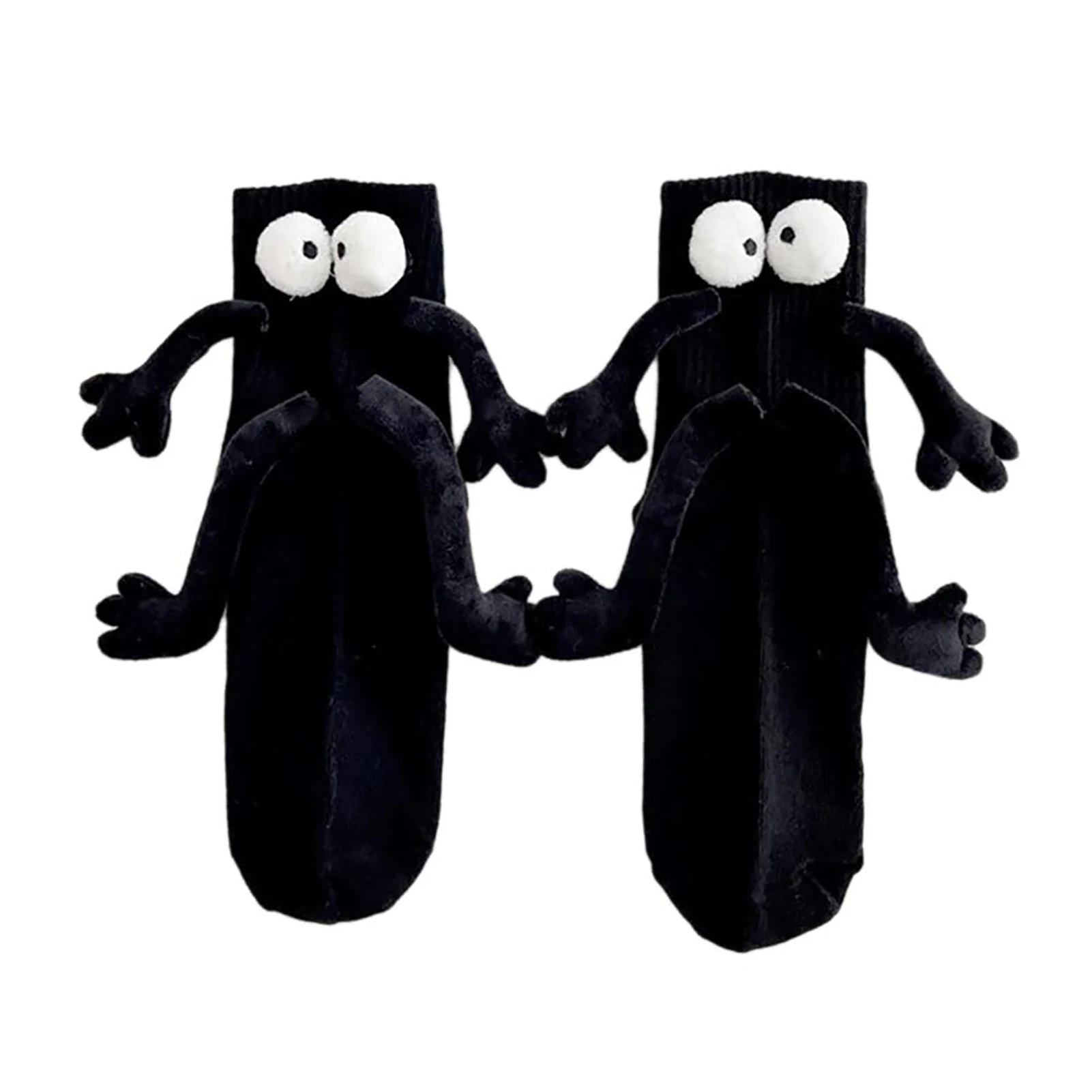 

Briquet Shape Couple Holding Hands Socks Funny Magnetic Suction 3D Doll Socks Gifts for Boyfriends and Girlfriends DIN889