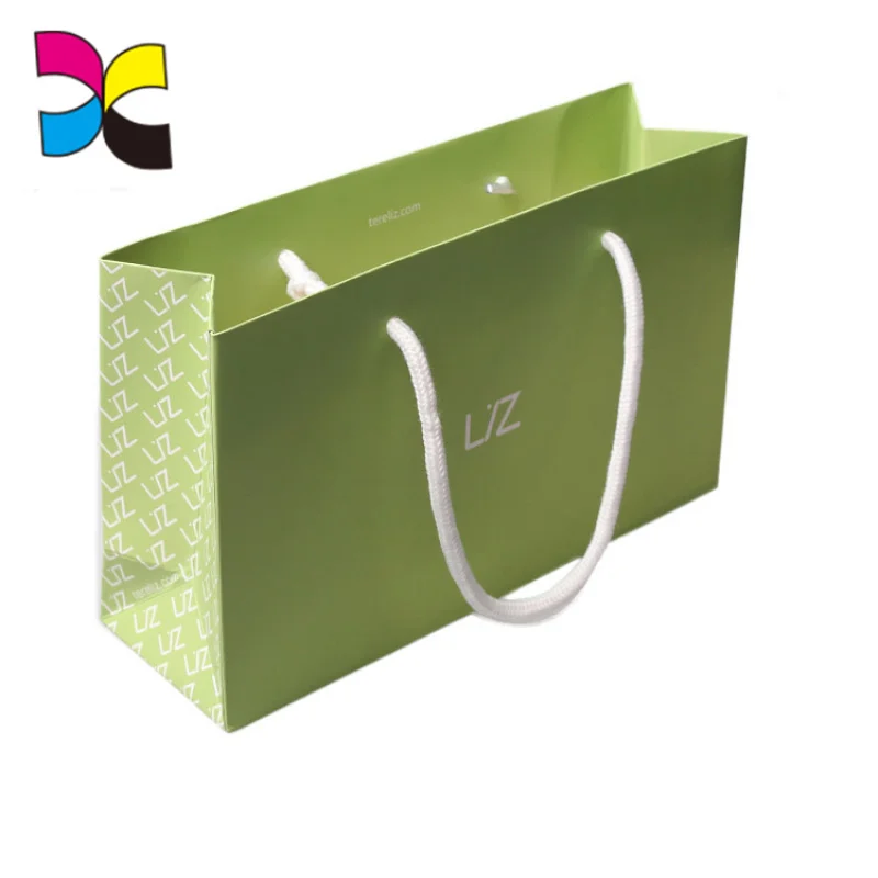 Customized OEM  recycled paper shopping bags own  size logo with handle paper bag