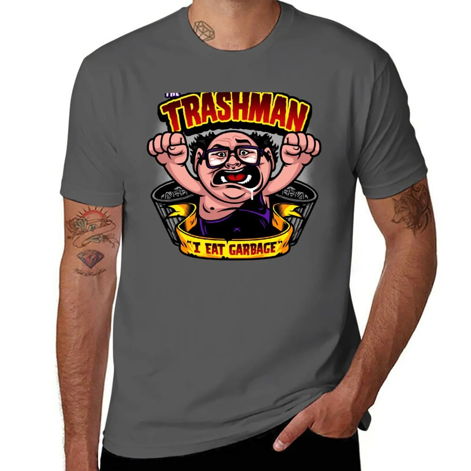 

New The Trashman T-Shirt t shirt man sweat shirts Short t-shirt animal print shirt for boys plain white t shirts men