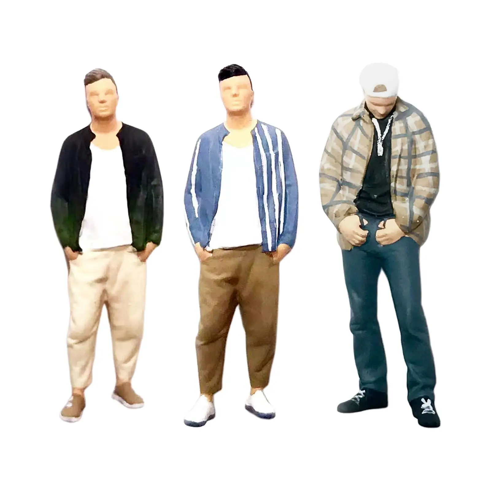 

1:64 фигурка человека, модель нежной ручной росписи, красочная для миниатюрных сцен